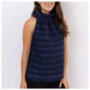 Sail to Sable Navy Blue Halter Top